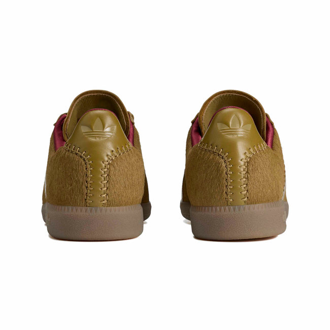 Adidas x Wales Bonner WB BW Army Khaki Pony Sneakers - Noble Maroon/Gold Metallic/Wonder White