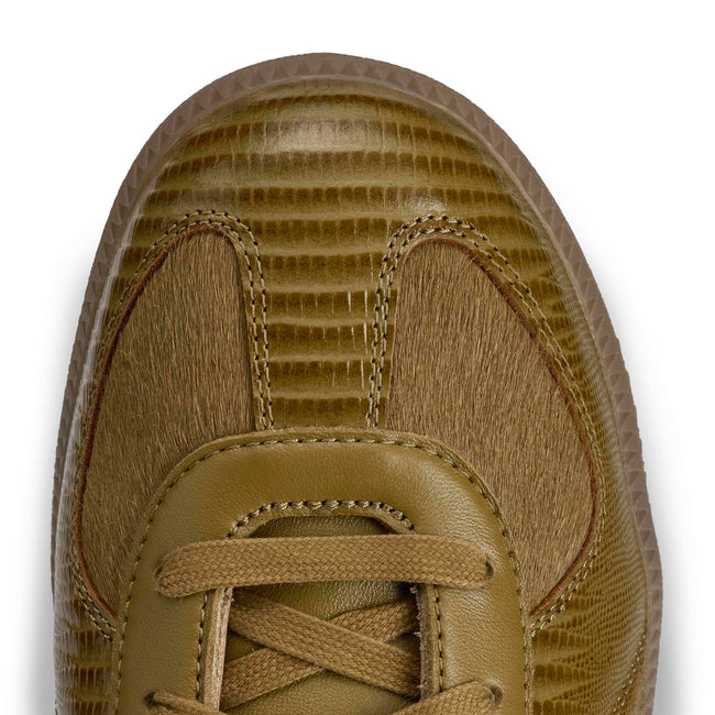Adidas x Wales Bonner WB BW Army Khaki Pony Sneakers - Noble Maroon/Gold Metallic/Wonder White
