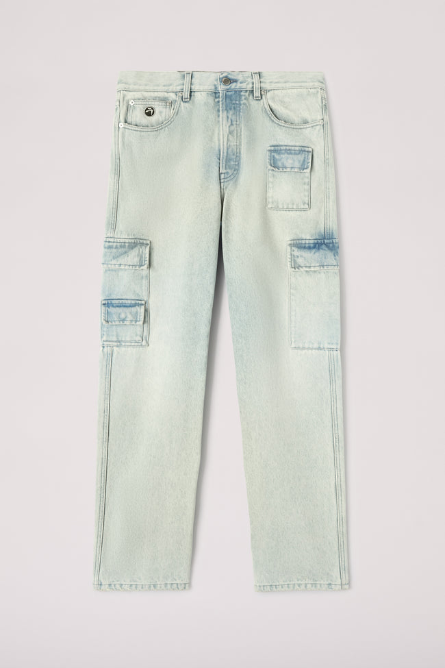 AMBUSH Slim Denim Cargo Jeans - Light Blue
