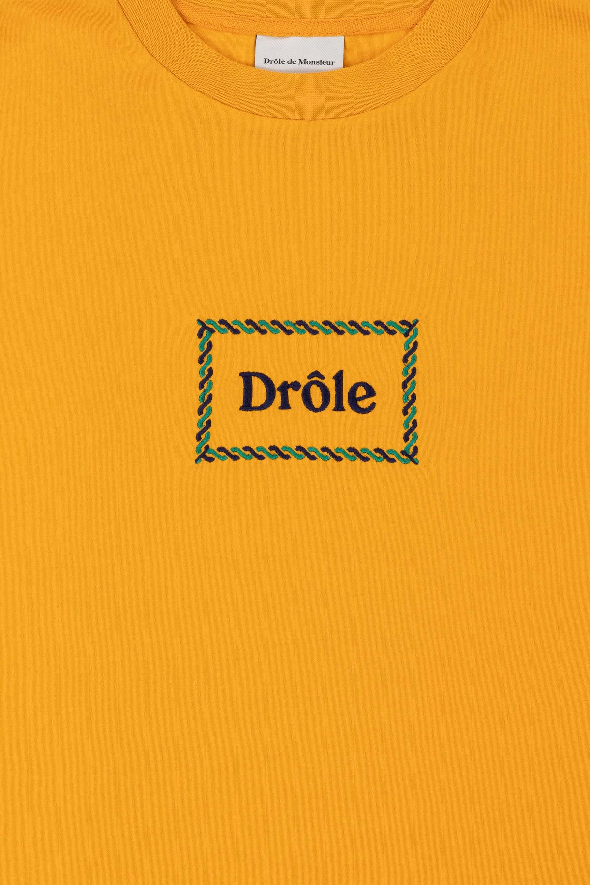 Drôle de Monsieur &#39;Le T-Shirt Drole Tresse&#39; Tee - Yellow