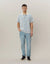 Les Deux Easton Knitted SS Shirt - Washed Denim