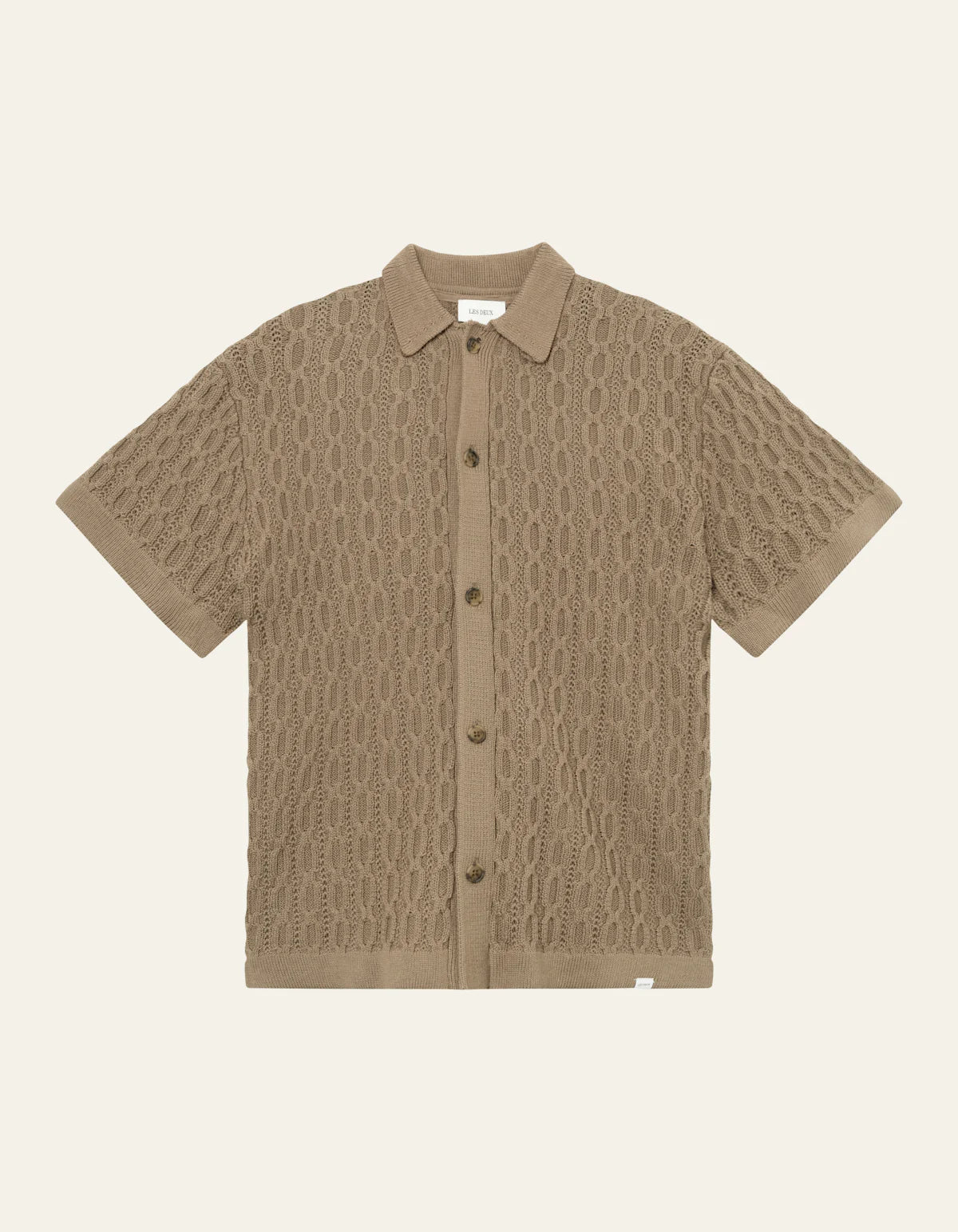 Les Deux Garrett Knitted Shirt - Brown