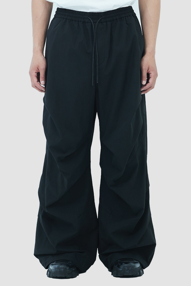 Juun.J Oversized Tucked Pants - Black