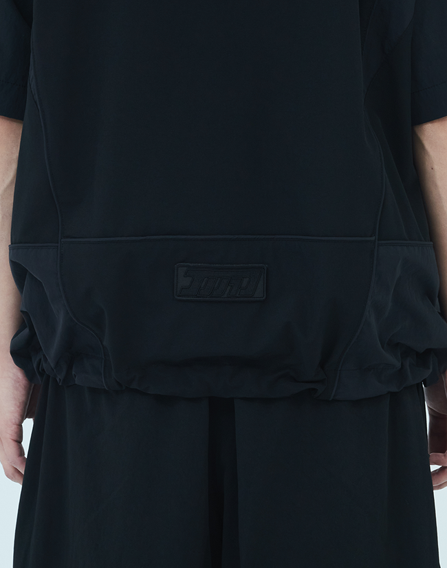 Juun.J Tricot Soccer Jersey  Tee - Black