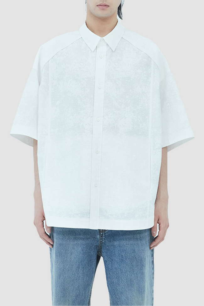 Juun.J Painted Cotton Shirt - White