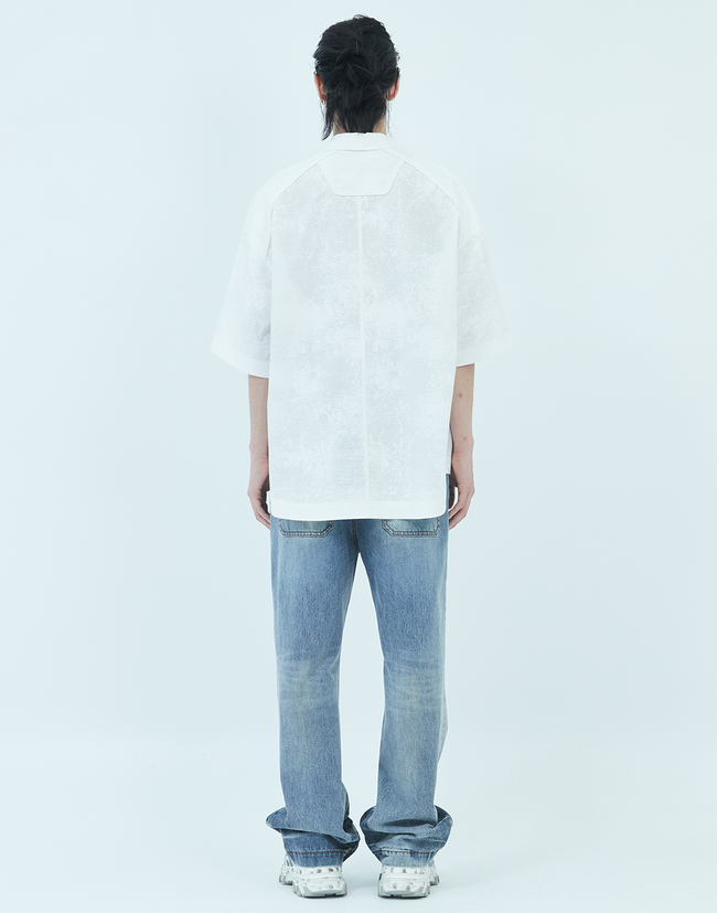 Juun.J Painted Cotton Shirt - White