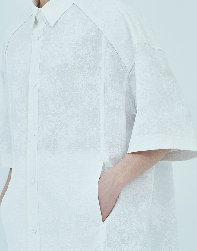 Juun.J Painted Cotton Shirt - White