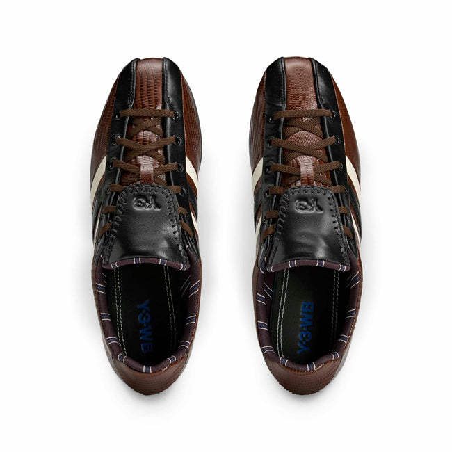 Y-3 x Wales Bonner The Field Lizzard Sneakers - Cream White/Dark Brown/Core Black