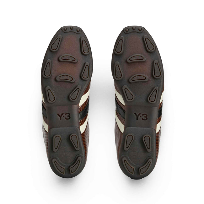 Y-3 x Wales Bonner The Field Lizzard Sneakers - Cream White/Dark Brown/Core Black