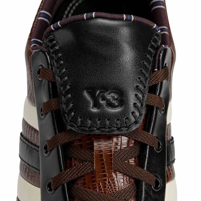 Y-3 x Wales Bonner The Field Lizzard Sneakers - Cream White/Dark Brown/Core Black