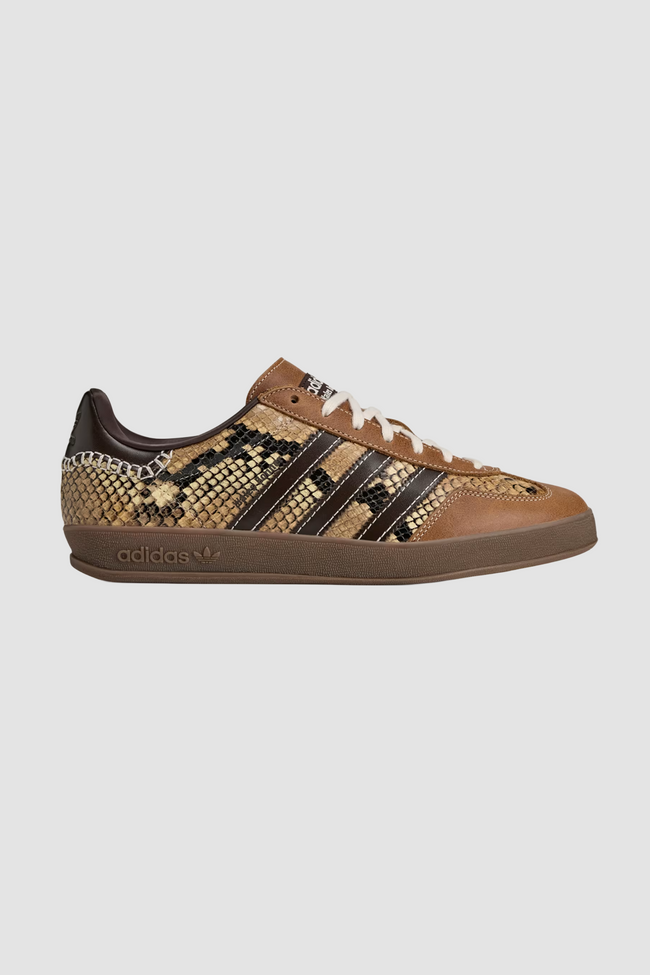 Adidas x Wales Bonner Gazelle Snake Sneakers - Dark Brown/Wonder White