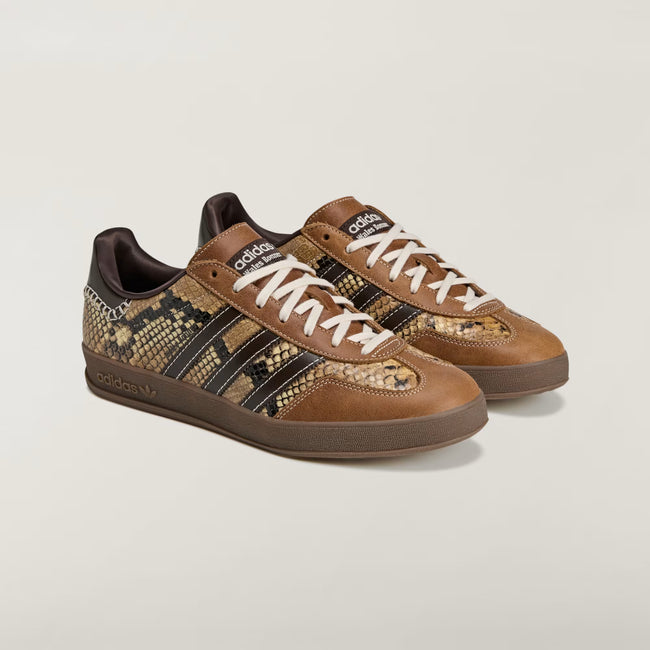 Adidas x Wales Bonner Gazelle Snake Sneakers - Dark Brown/Wonder White