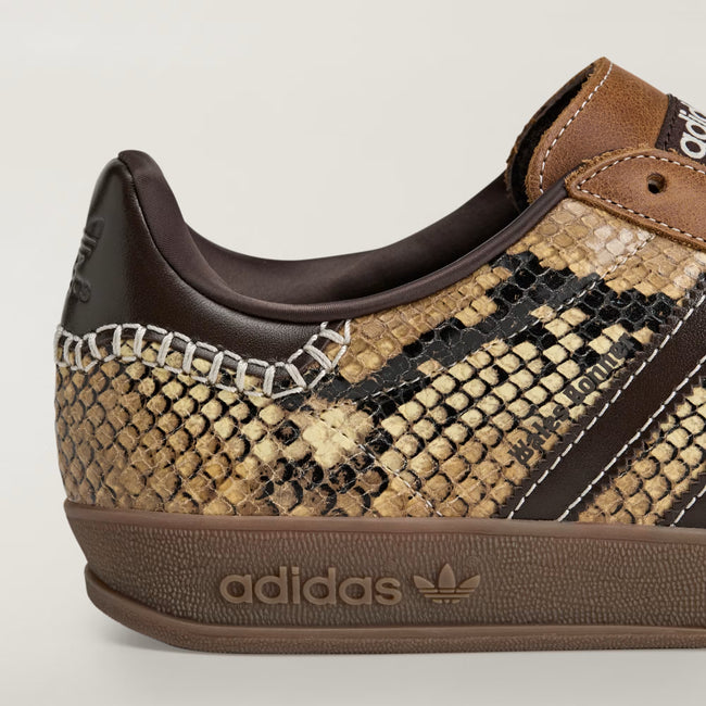 Adidas x Wales Bonner Gazelle Snake Sneakers - Dark Brown/Wonder White