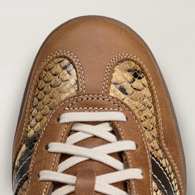 Adidas x Wales Bonner Gazelle Snake Sneakers - Dark Brown/Wonder White