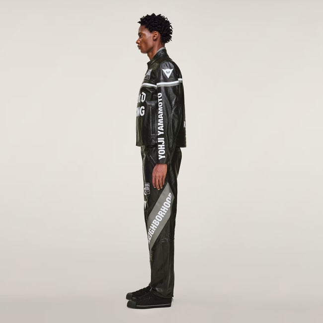 Y-3 x NEIGHBORHOOD Leather Racer Jacket - Black