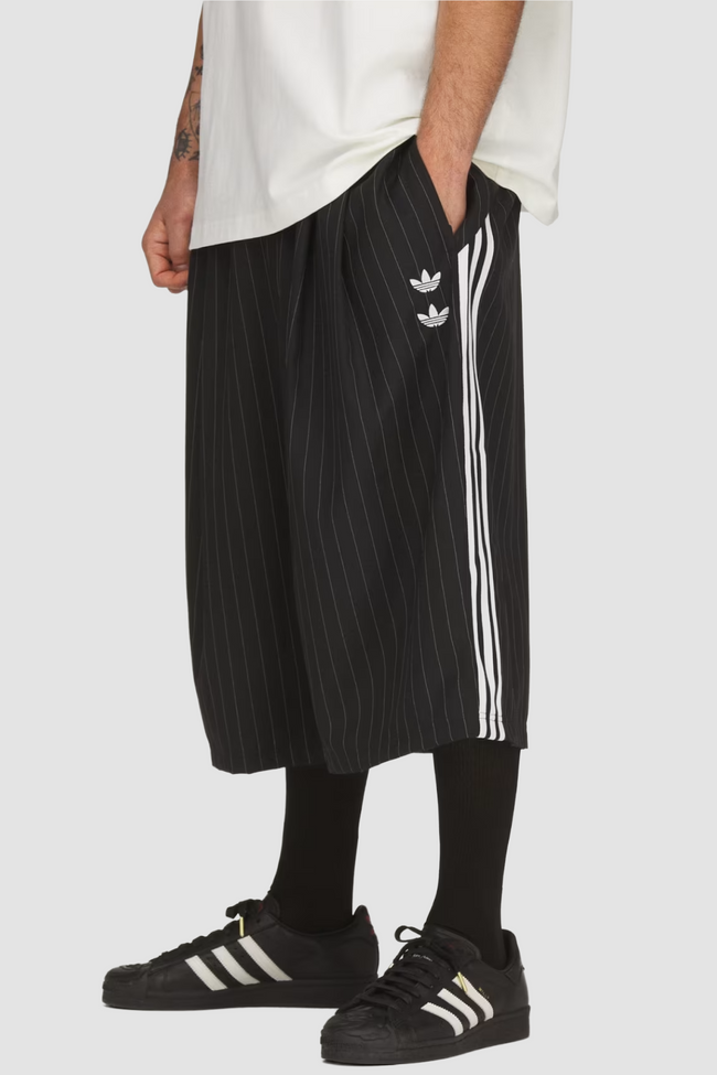 Adidas Originals x Willy Chavarria Chavarria Pinstripe Long Shorts - Black