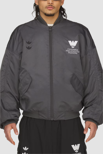 Adidas Originals x Willy Chavarria WC Satin Bomber Jacket - Grey