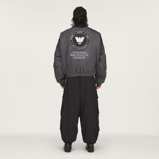 Adidas Originals x Willy Chavarria WC Satin Bomber Jacket - Grey