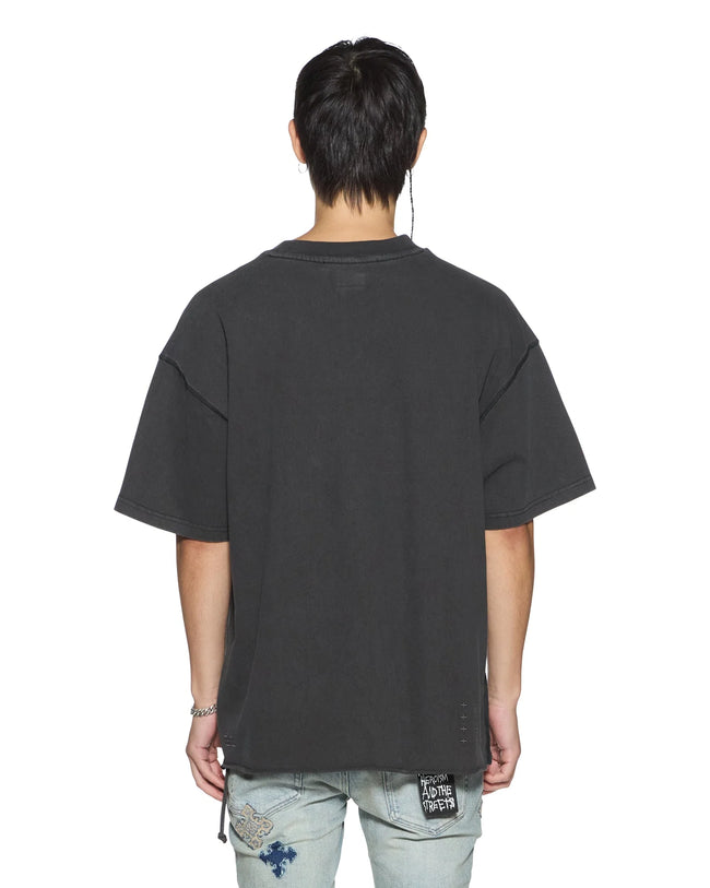Ksubi Laybel Ekcess SS Tee - Washed Black