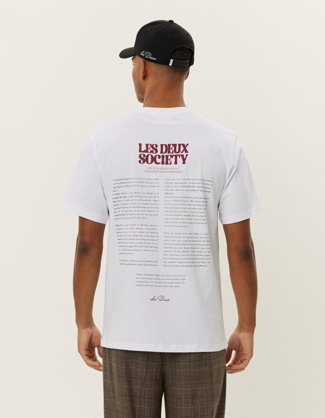 Les Deux Society Tee - White / Red