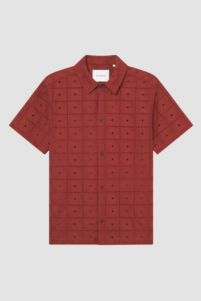 Les Deux Hector Anglaise SS Shirt - Red