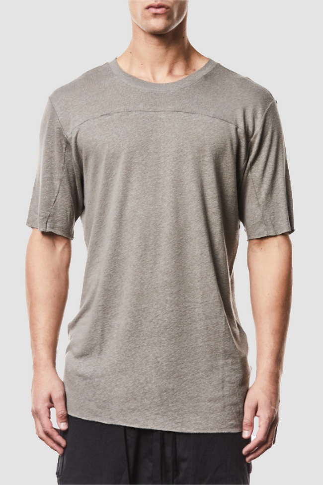 thom/krom M TS 831 Round Neck Regular Fit Tee - Rock