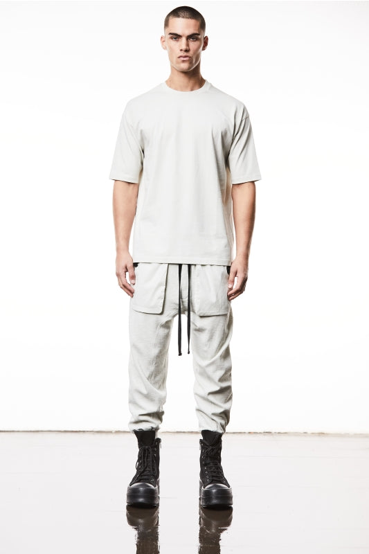 thom/krom M TS 840 Printed Round Neck Tee - Grey