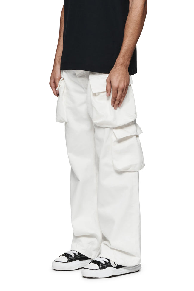 Purple P018 Triple Pocket Cargo - White