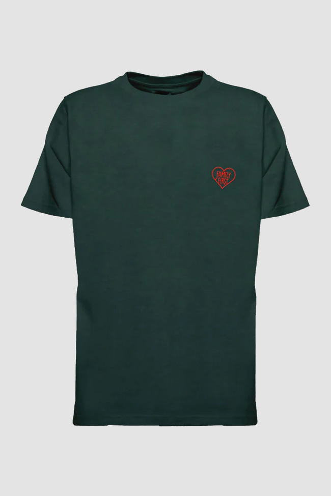 Family First Heart Tee - Green