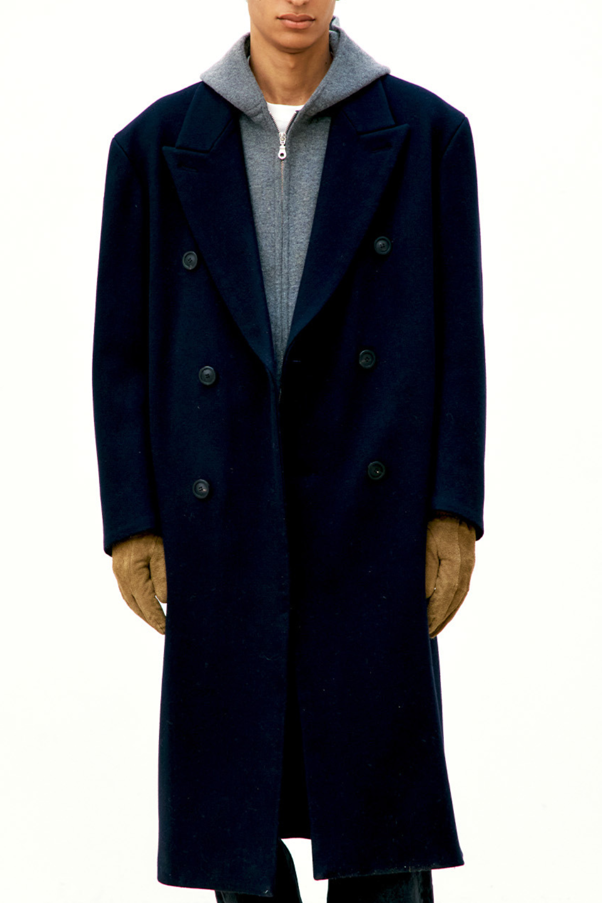 COOR Mtr Over-Fit Double Breasted Long Coat - Black - Due West COOR Mtr Over-Fit Double Breasted Long Coat - Black - Due West