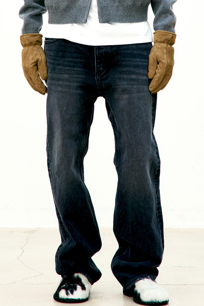 COOR Canton Fly Straight Jeans - Black