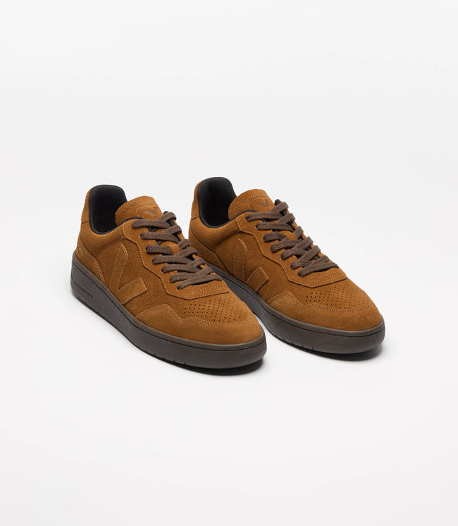 Veja Mens V-90 Suede Sneakers - Full Cognac Eagle