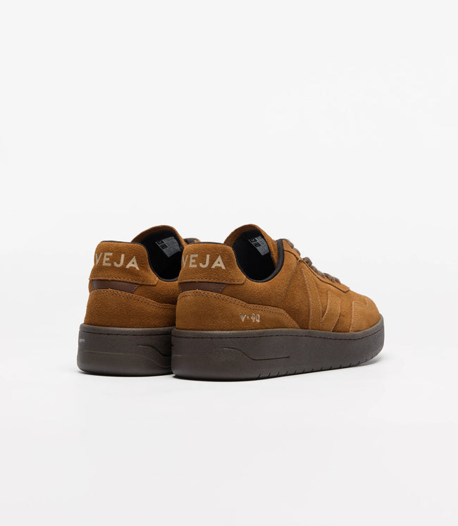 Veja Mens V-90 Suede Sneakers - Full Cognac Eagle