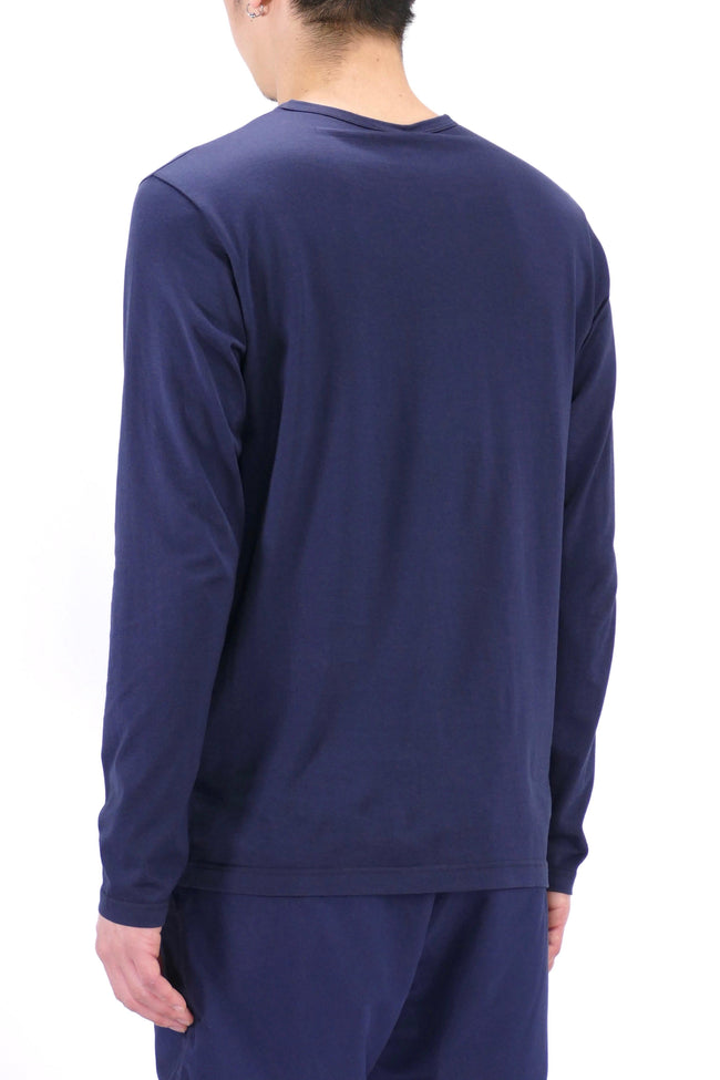 Sunspel Long Sleeve Crewneck - Navy - Due West