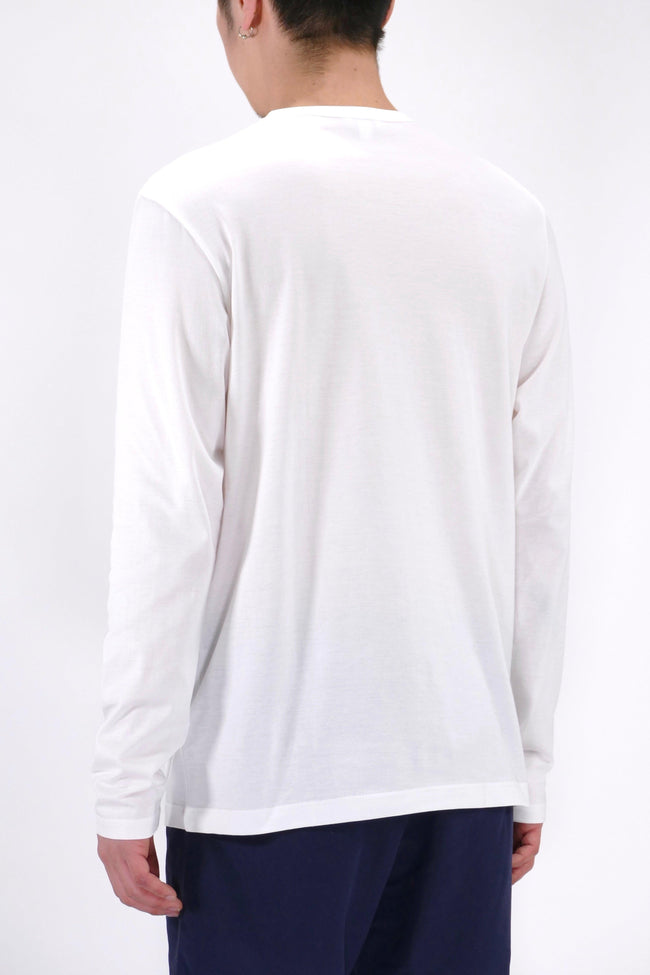 Sunspel Long Sleeve Crewneck - White - Due West