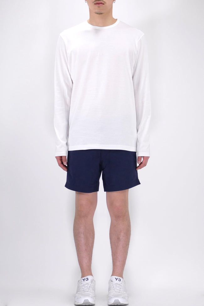 Sunspel Long Sleeve Crewneck - White - Due West