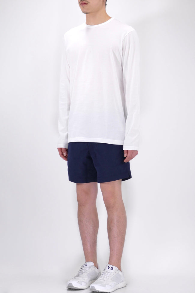 Sunspel Long Sleeve Crewneck - White - Due West
