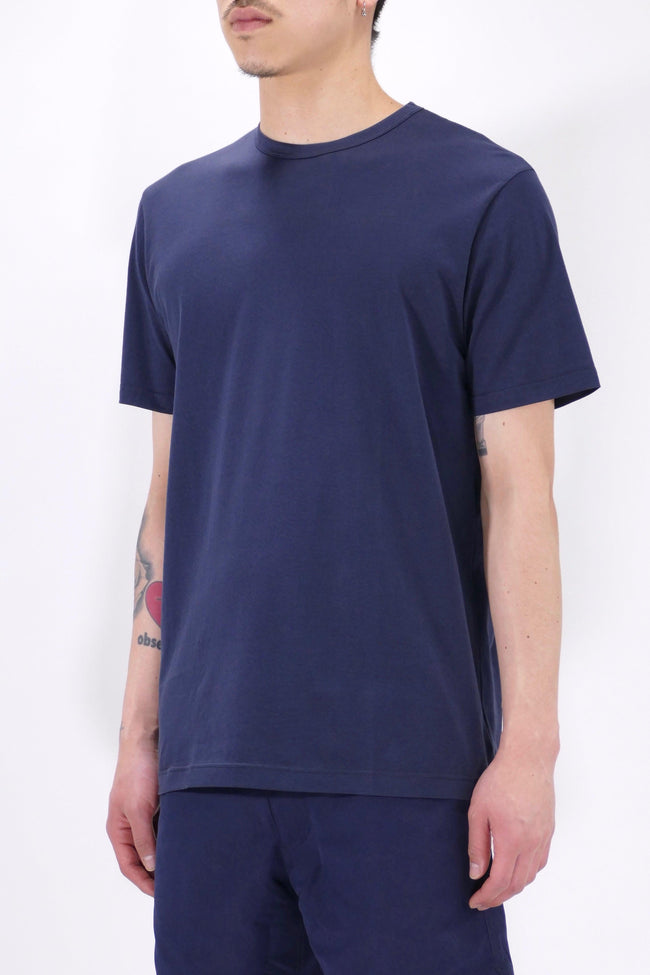 Sunspel Crew Neck T-Shirt - Navy - Due West