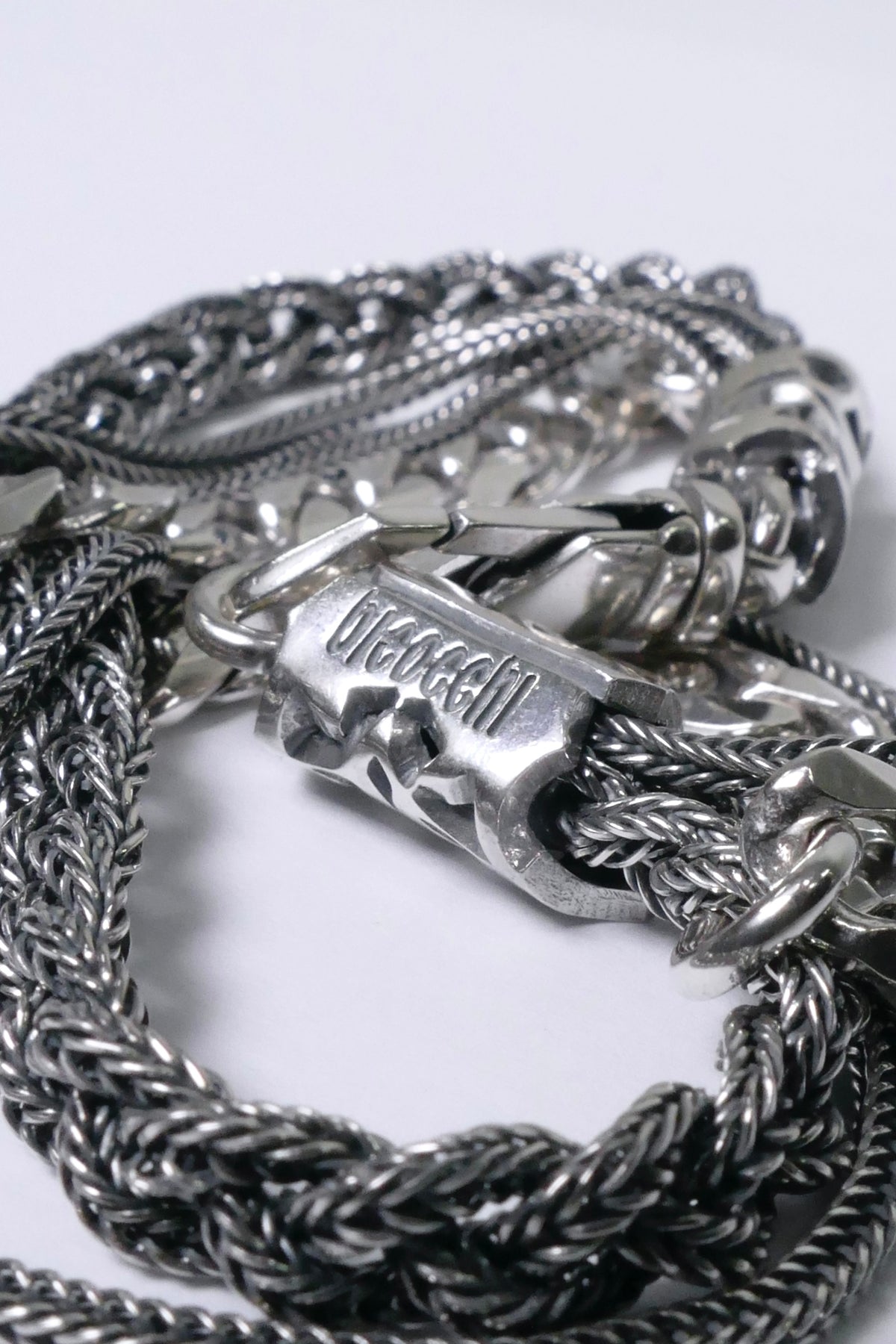 Emanuele Bicocchi Braid And Chain Bracelet  - Silver