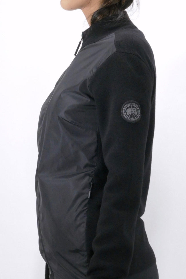 Canada Goose Womens Knit Windbridge Sweater Full Zip Black - Due West