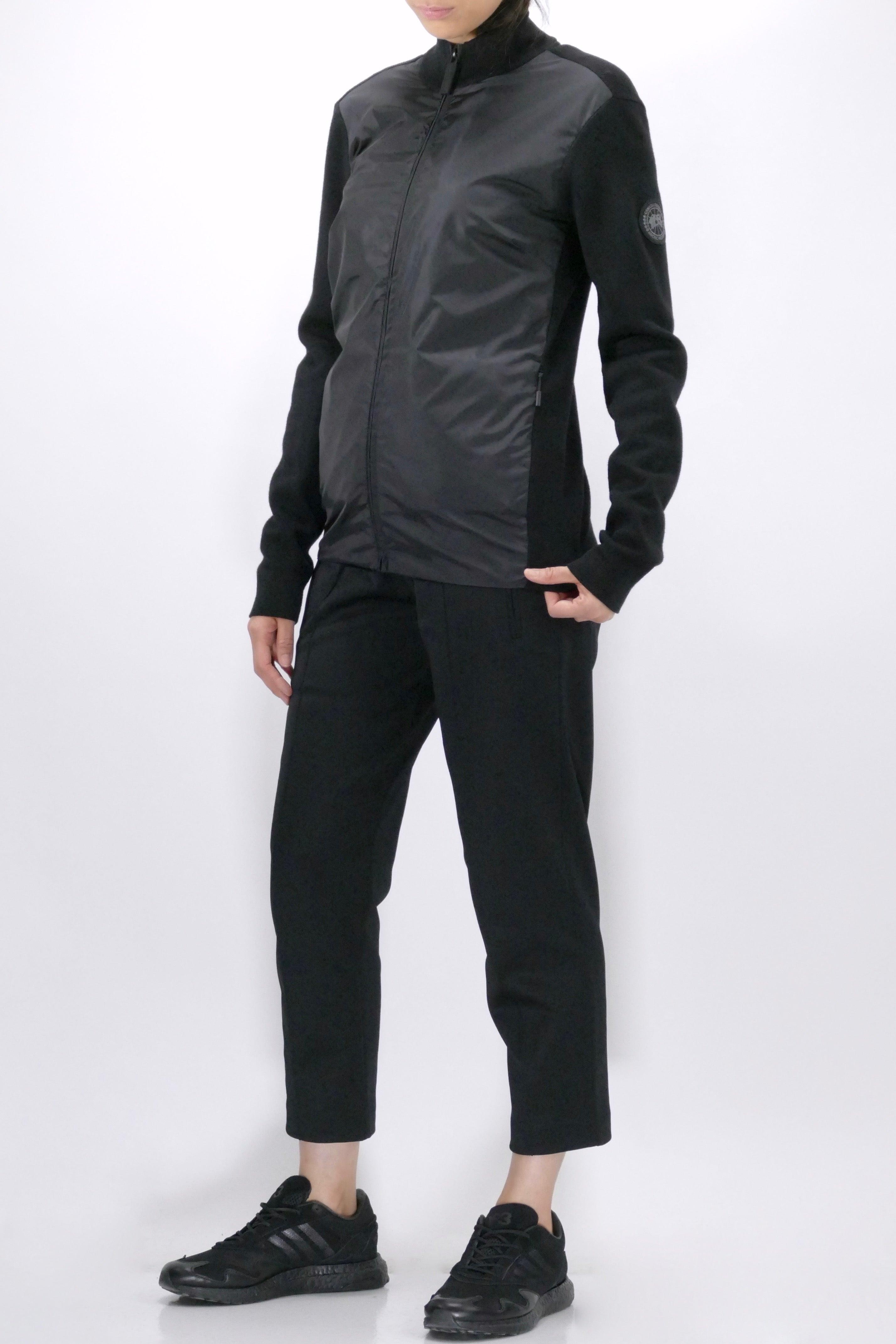 Canada Goose Womens Knit Windbridge Sweater Full Zip Black - Due West