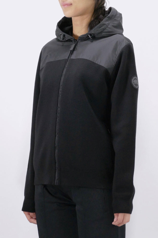 Canada Goose Womens Knit Windbridge Hoody Black Label - Black - Due West