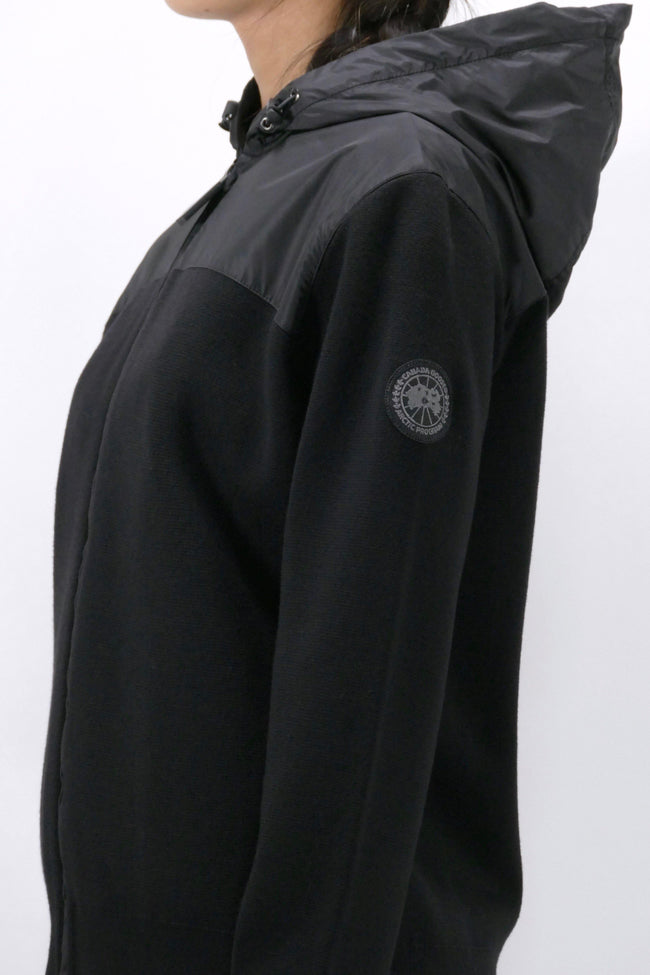 Canada Goose Womens Knit Windbridge Hoody Black Label - Black - Due West