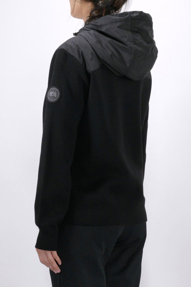Canada Goose Womens Knit Windbridge Hoody Black Label - Black - Due West