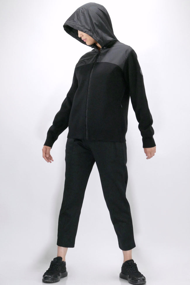 Canada Goose Womens Knit Windbridge Hoody Black Label - Black - Due West