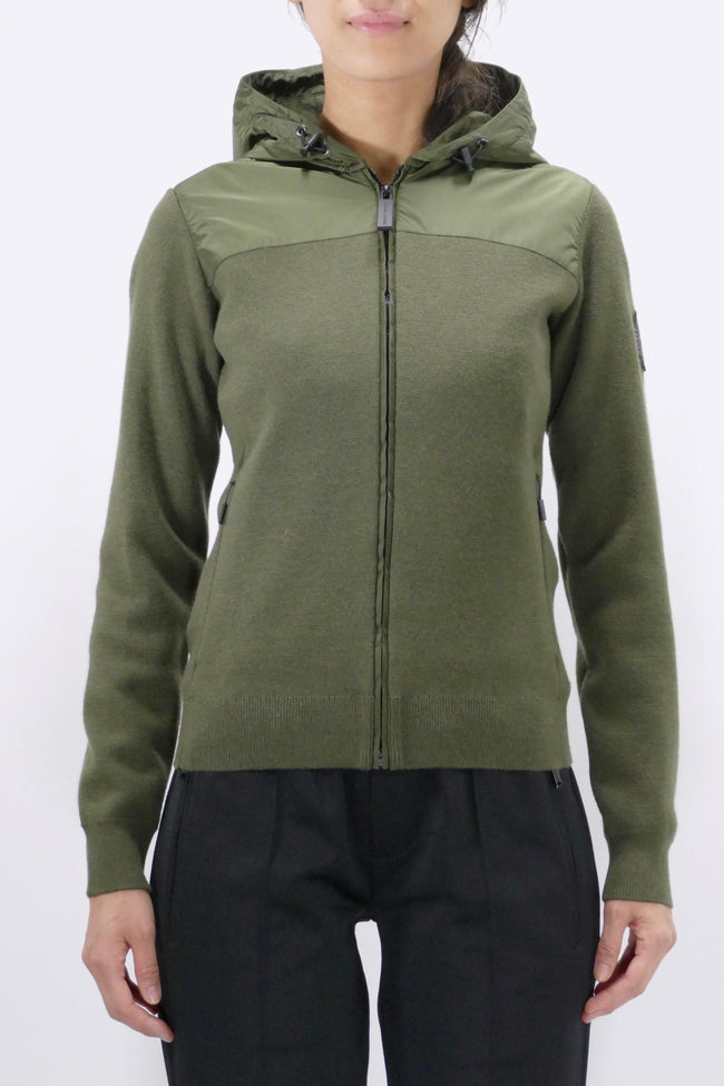Canada Goose Womens Knit Windbridge Hoody Black Label - Dark Sage - Due West