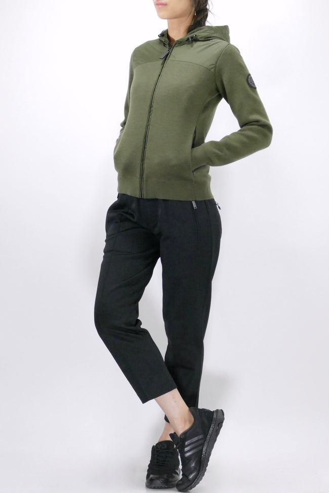 Canada Goose Womens Knit Windbridge Hoody Black Label - Dark Sage - Due West