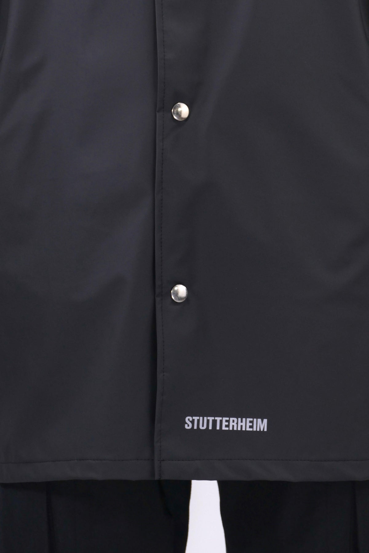 Stutterheim Mens Rain Jacket Stockholm LW - Black - Due West