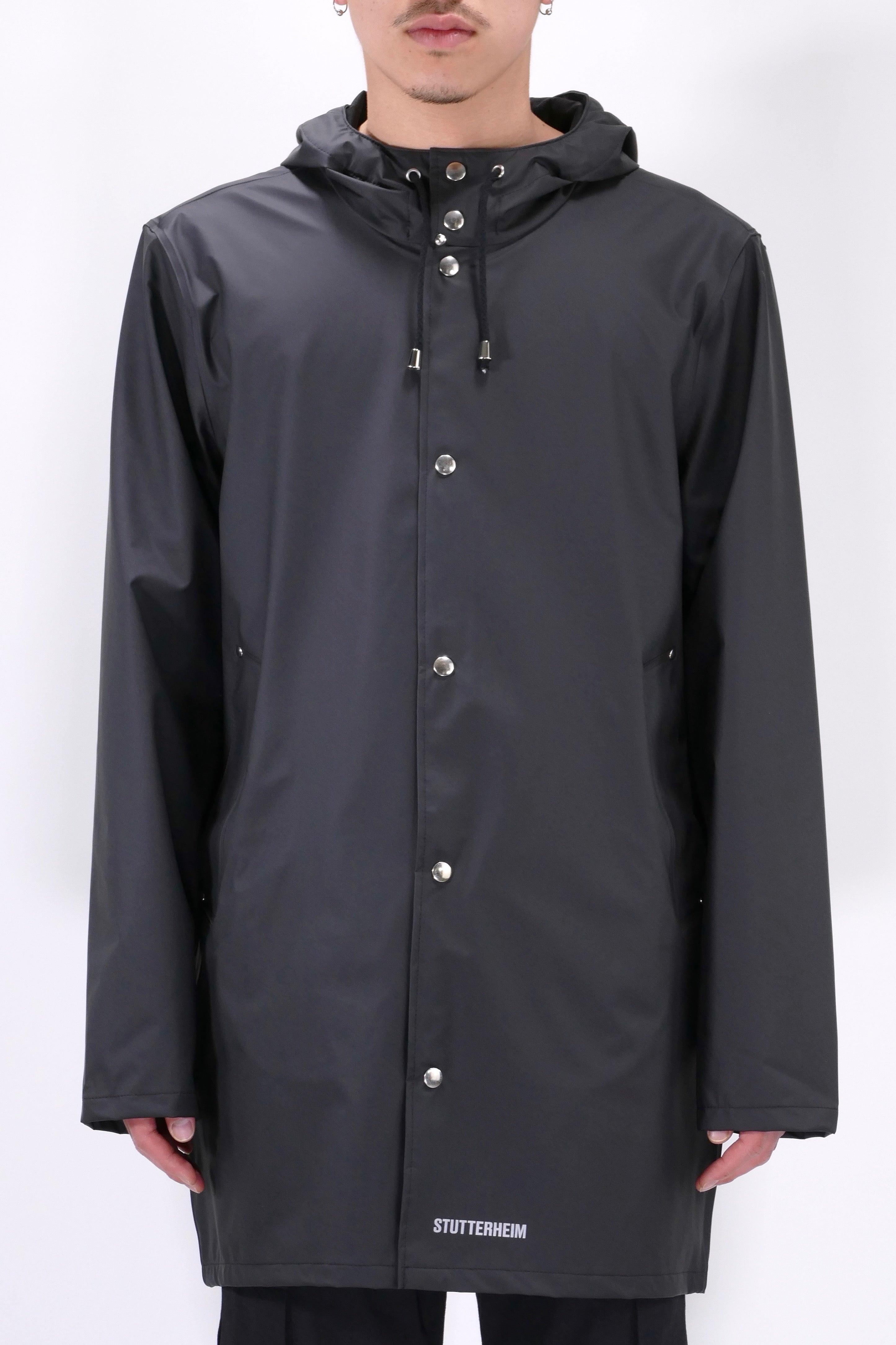 Stutterheim Mens Rain Jacket Stockholm LW Black Due West