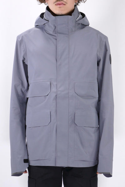 Canada Goose Mens Rain Jacket Meaford Black Label - Mid Grey - Due